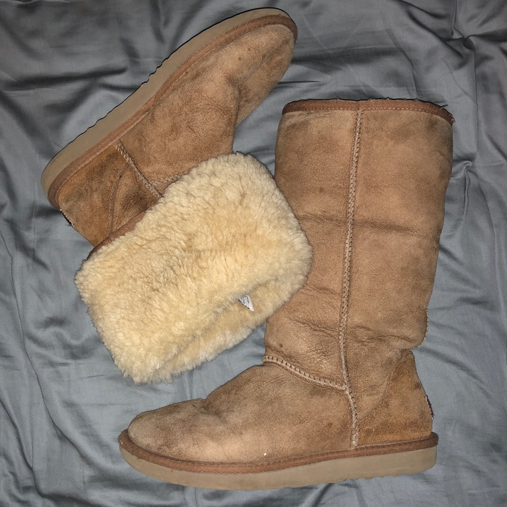 Tall chestnut UGG boots